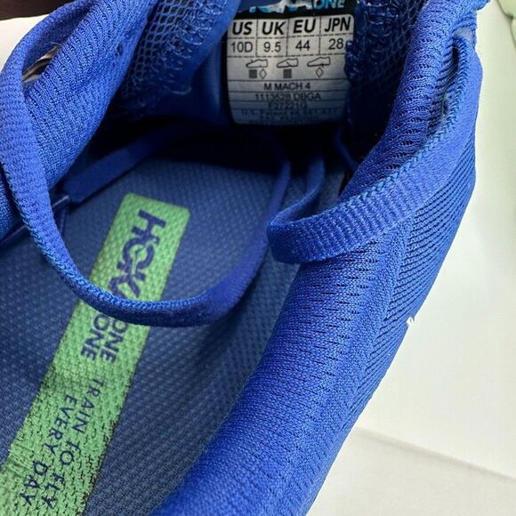Hoka One One M Mach 4 Shoes Mens Size 10 D Blue Green Running Cushioned